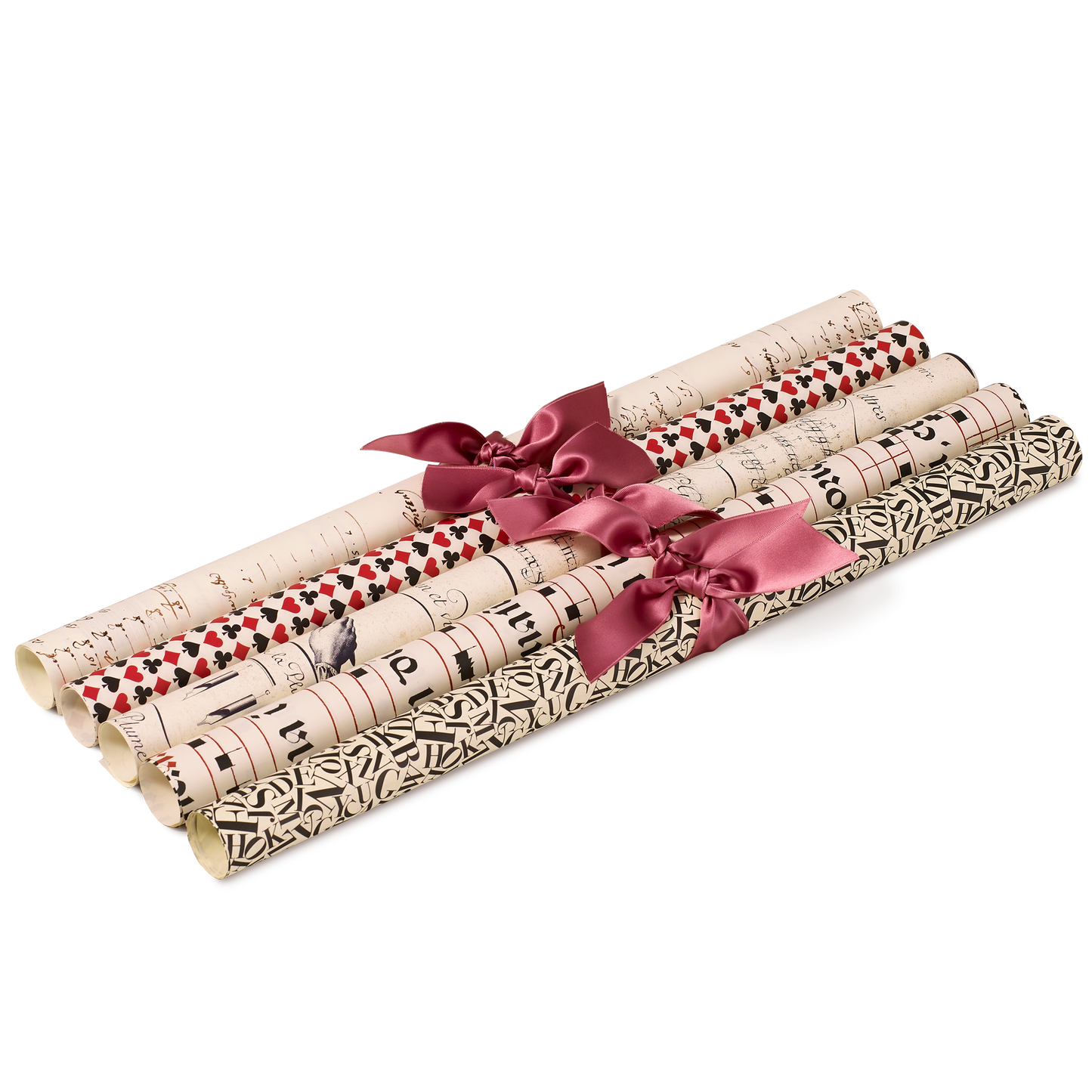 5 Wrapping Papers, Red and Black