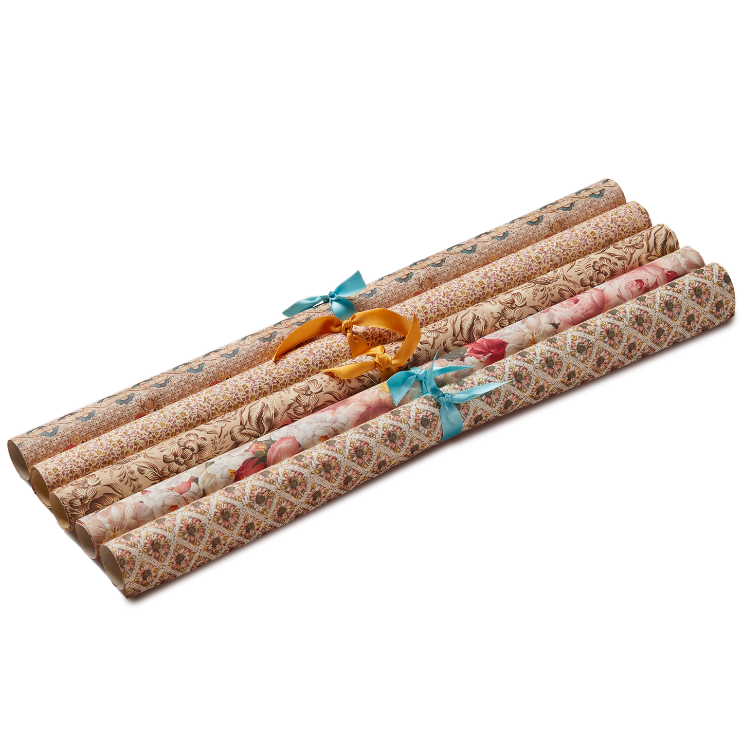 5 Wrapping Papers, 18th Century Romance Print