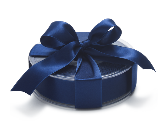Premium Quality Swiss Ribbon, Midnight Blue, 25m roll