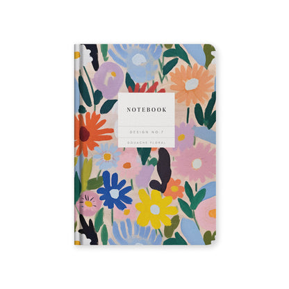 Design No.7 Gouache Floral Hardback Notebook