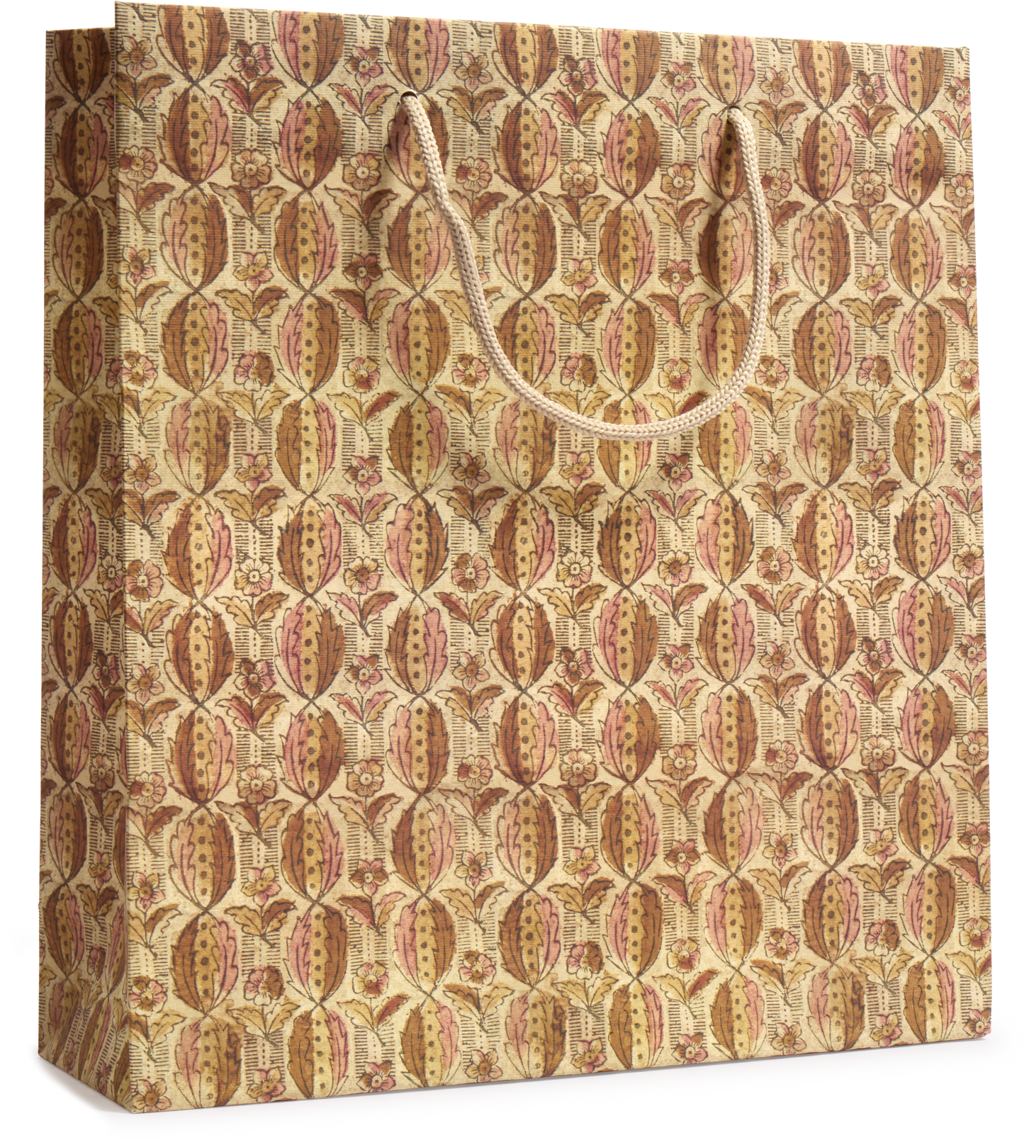 Large Italian Decorative Gift Bag, Remondini Leaves and Flowers