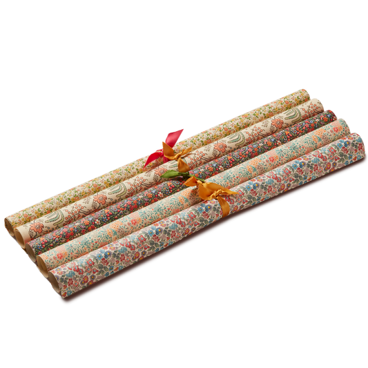 5 Wrapping Papers, Floral Print