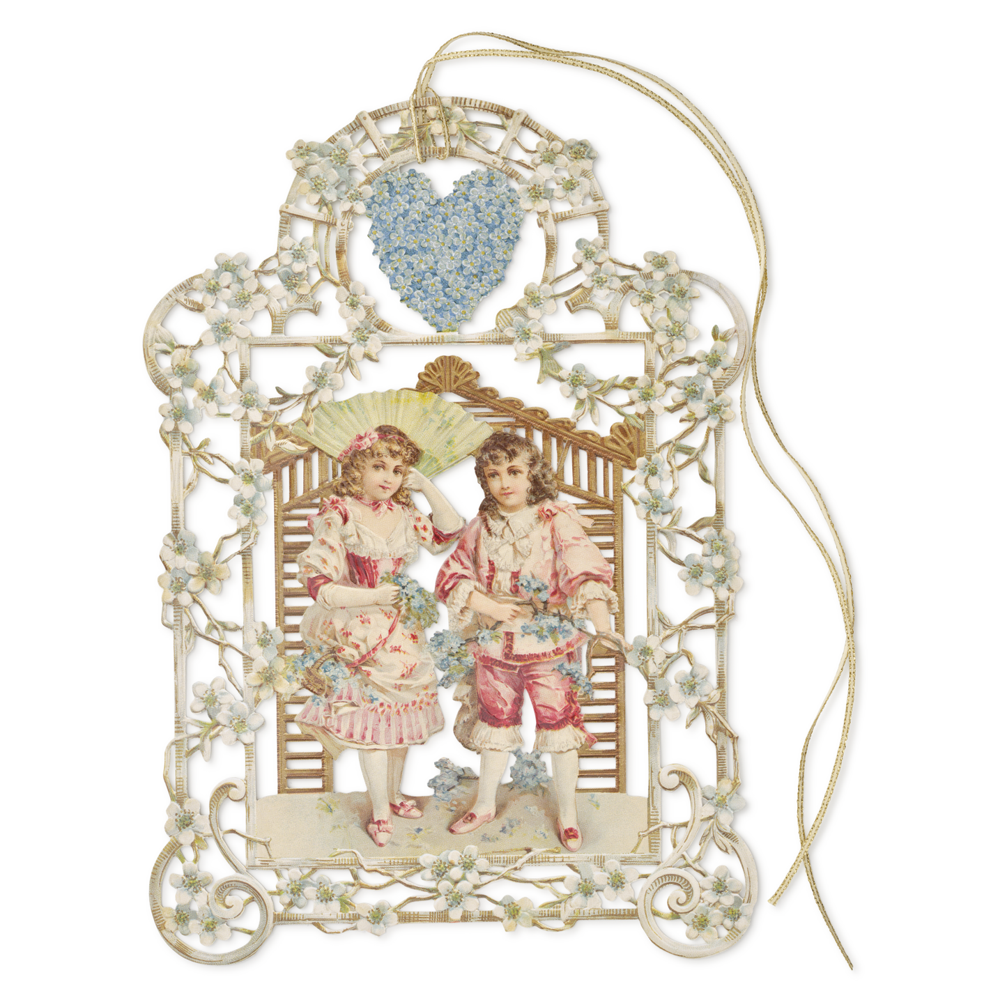 Large Hanging Scrap Decoration, Baroque Lovers