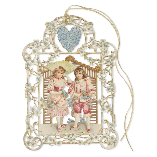Large Hanging Scrap Decoration, Baroque Lovers